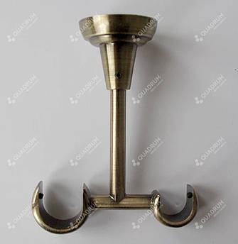 Тримач для карниза Стельовий відкритий 19мм+25мм антик