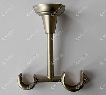 Тримач для карниза Стельовий відкритий 19мм+25мм сатин