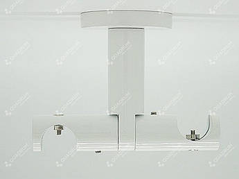 Тримач для карниза Стельовий універсальний 19мм+19мм білий 19.20.10.429