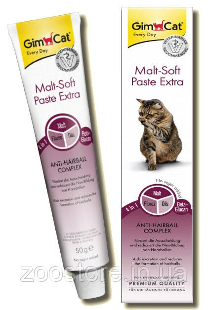 Ласощі паста для котів GimCat Malt-Soft Extra 100 г (для виведення шерсті)