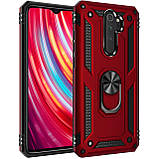 Ударостійкий чохол Serge Ring під маг. держ. для Xiaomi Redmi Note 8 Pro — червоний, фото 4