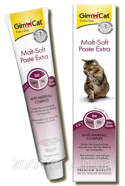 Ласощі паста для котів GimCat Malt-Soft Extra 20 г (для виведення шерсті)
