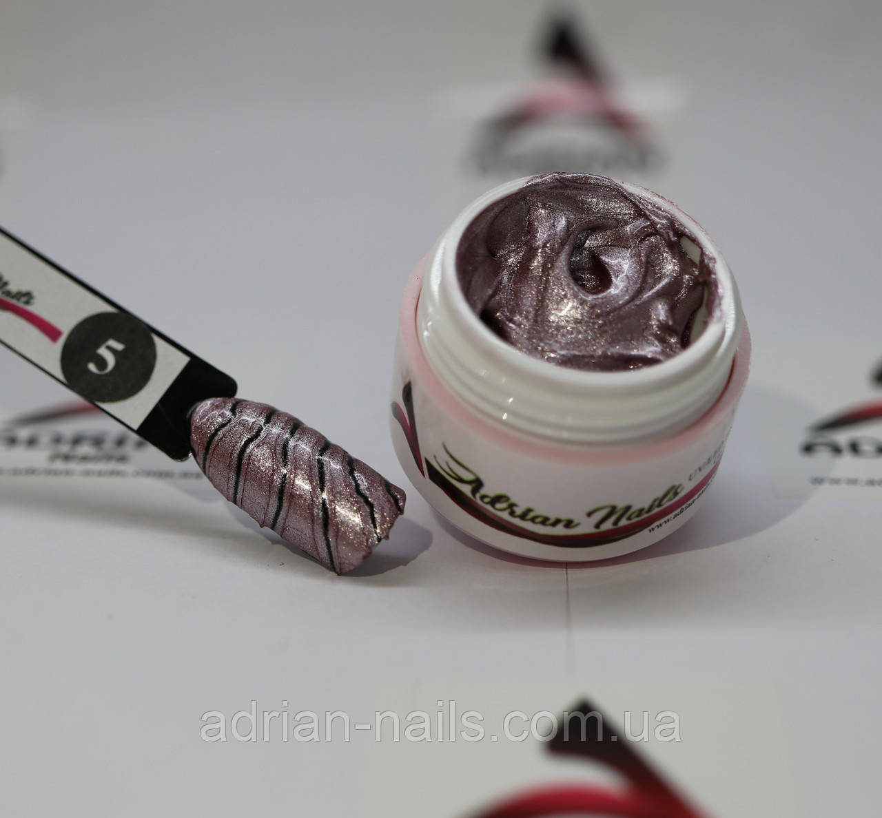 ГЕЛЬ ПАРА БЕЗ ЛІПКОГО СЛОЮ ДЛЯ МІЦЬНОГО ДИЗАЙНУ НЕЖНО СИРЕНЕВО-СЕРЕБРЯНА 5 грамів — No5