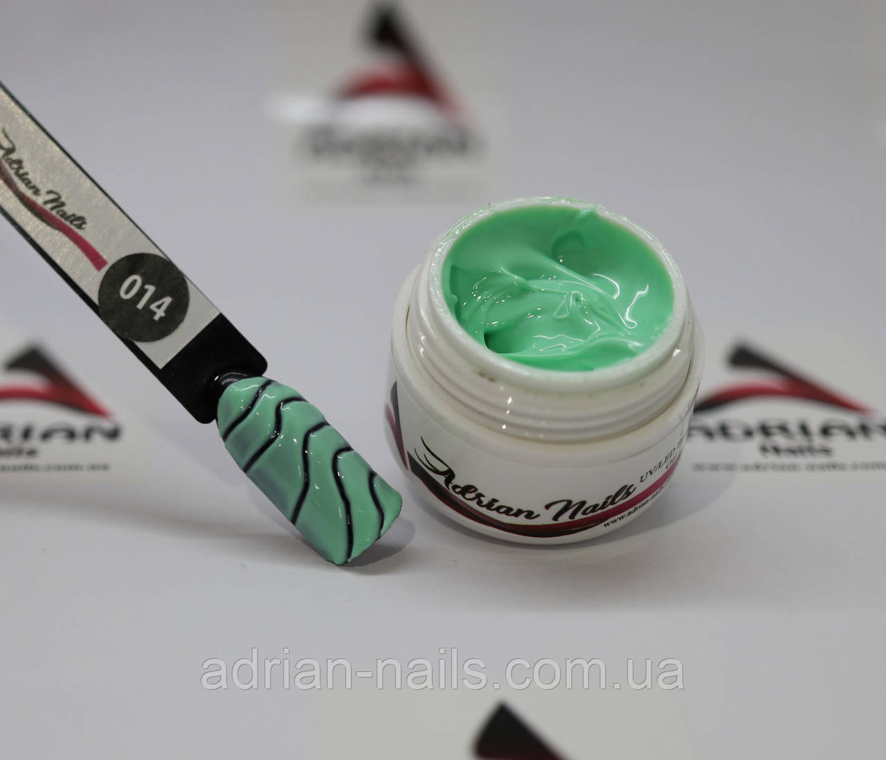 ГЕЛЬ ПАРА БЕЗ ЛІПКОГО СЛОЯ ДЛЯ МІСТНОГО ДИЗАЙНУ НЕЖНО САЛАТИВИЙ 5 грамів — No14, фото 1