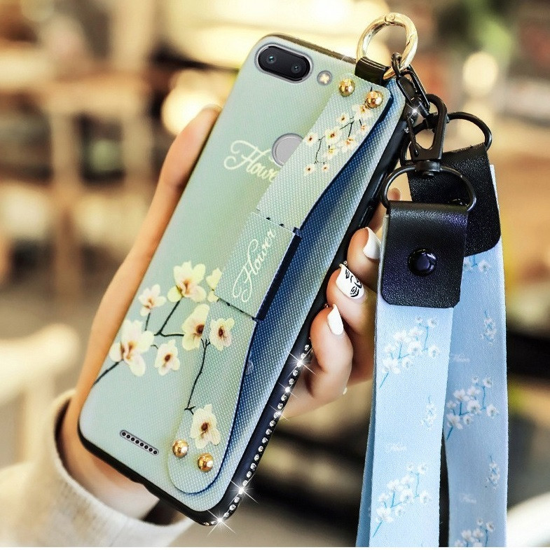 Чехол Lanyard для Xiaomi Mi 8 Lite бампер с ремешком Blue - фото 7 - id-p1119720839