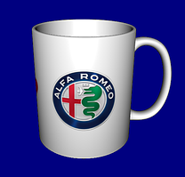 Кухоль з логотипом авто / чашка Альфа Ромео