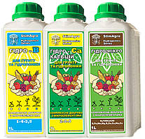 StimAgro КОМПЛЕКТ 3X-1L добрива для гідропоніки та грунту