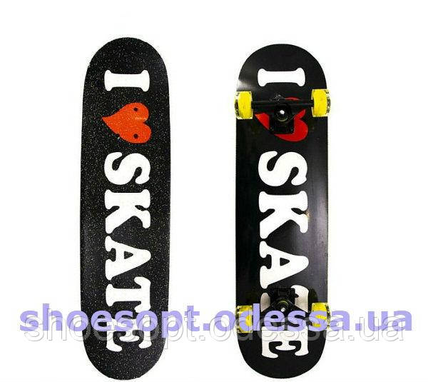 Скейтборд скейт I love skate напівпрофесійний, фото 1