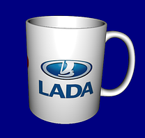 Кухоль з логотипом авто / чашка Лада