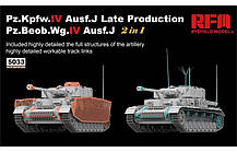 Pz. Kpfw. IV Ausf. J Late Production Pz. Beob. Wg. IV Ausf. J 2 in 1. 1/35 RFM RM-5033, фото 3
