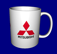 Кружка с логотипом авто / чашка Митсубиси