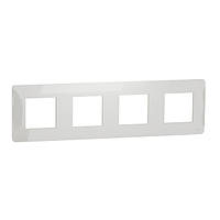 Рамка 4-постова Schneider Electric Unica New Studio білий (NU200818)