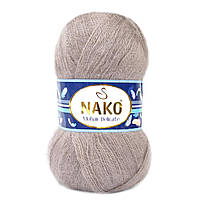 Nako MOHAIR DELICATE (Мохер Делiкат) № 2000 мокко (Напівшерстяна пряжа, нитки для в'язання)