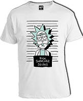 Футболка Rick and Morty Rick Sanchez (белая) | Футболка белая | Футболка рокерская | Футболка молодежная