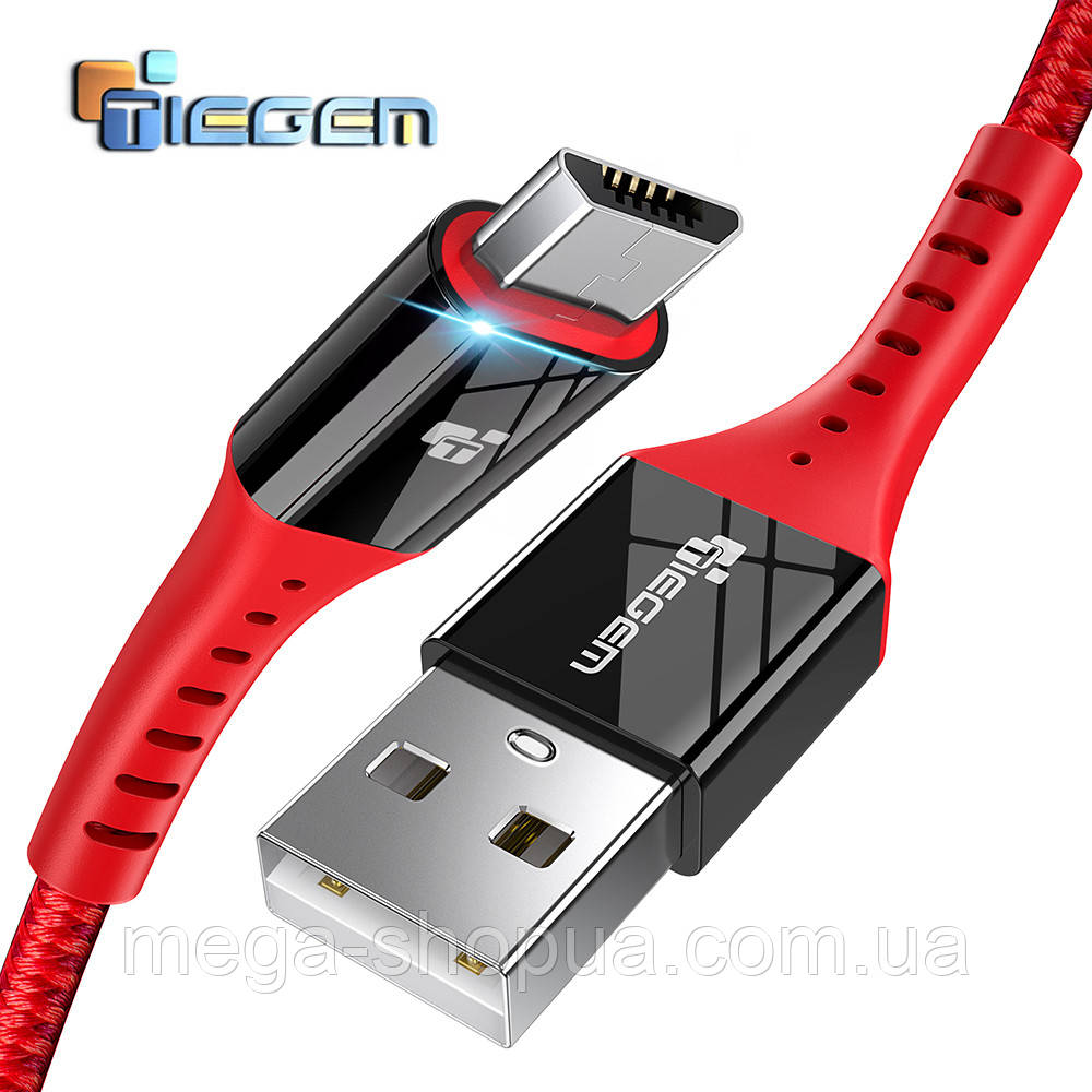 Кабель для швидкого заряджання телефону смартфона USB – micro USB 1м. Зарядний провід шнур microUSB мікро ЮСБ W1R