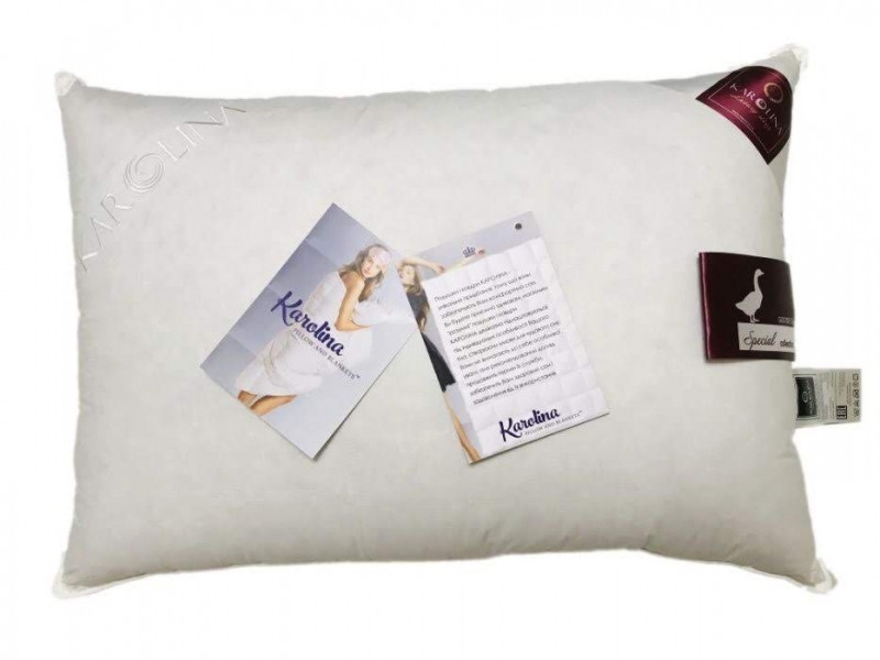 Пухова подушка 70х70 100% білий пух Luxury Sleep KAROLINA, фото 1