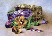 Схема вышивка бисером Корзина с цветами