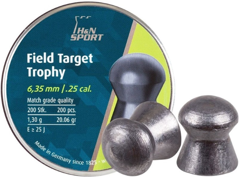 Кулі H&N Field Target Trophy 6,35 мм 1.30 г (150 шт.)