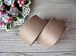 Стрічка репсова, на метраж, ширина 4 см, колір бежевий, 4 грн за метр.