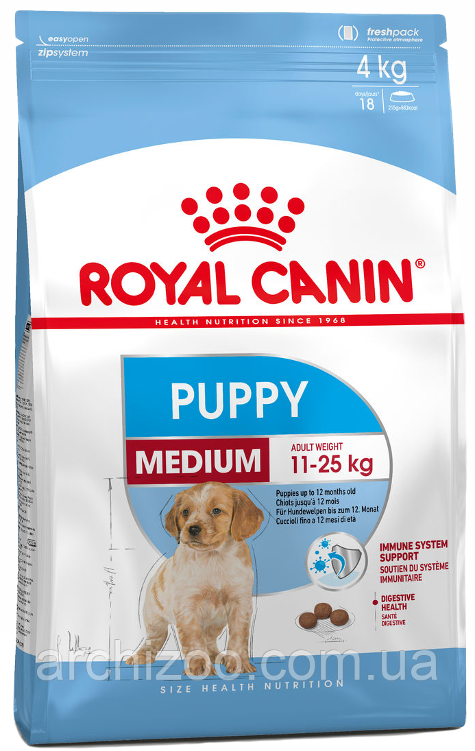 Royal Canin Medium Puppy 15кг Роял Канин Медиум для щенков средних пород от 2 до 12 месяцев - фото 3 - id-p542186734