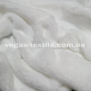 Тканина Махра Велсофт двостороння полірована Біла ширина 1.8 м