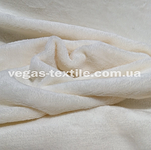 Тканина Махра Велсофт двостороння полірована Молочна ширина 1.8 м