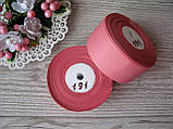 Репсова стрічка 4 см темно лососевий, бобіна 18 м, фото 3