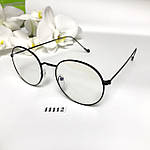 Круглі іміджеві окуляри в чорній оправі, фото 4