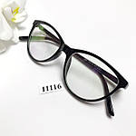 Іміджеві окуляри в чорній глянцевій оправі, фото 4
