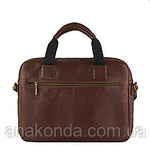 Вс08к Натуральна шкіра Сумка шкіряна ділова чоловічий формат А4 жіноча унісекс коричнева з натуральної шкіри, фото 3