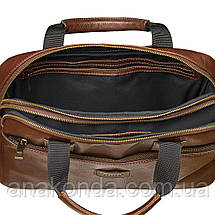 Вс08к Натуральна шкіра Сумка шкіряна ділова чоловічий формат А4 жіноча унісекс коричнева з натуральної шкіри, фото 4