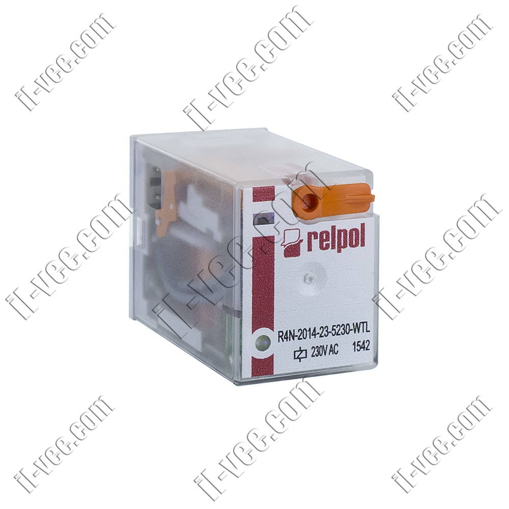 Реле Relpol R4N-2014-23-5230-WTL, 230VAC, 12А/250VAC 12А/30VDC