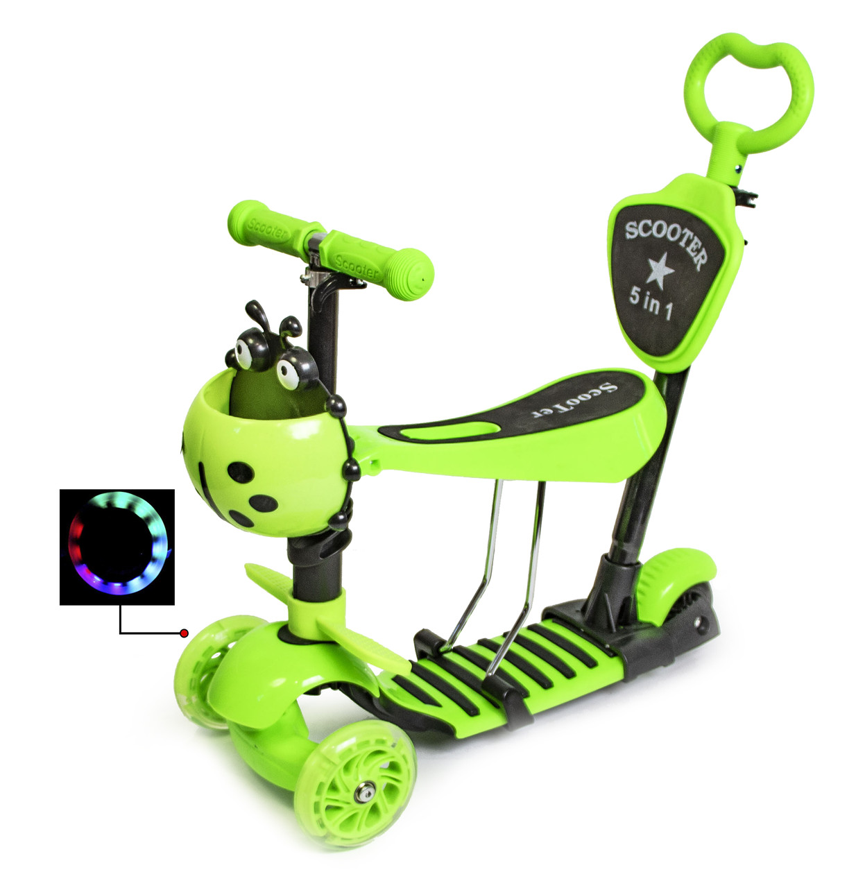 Самокат Scooter "Сонечко" 5in1 Green