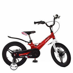 Дитячий червоний велосипед PROF1 16д LMG16233 2х колісний