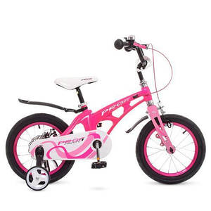 Велосипед для дівчинки PROF1 LMG16203 малиново-рожевий колеса 16 дюймів