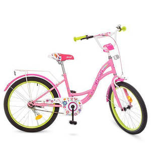 Гарний і зручний велосипед для дівчинки двоколісний із багажником PROF1 Y2021-1