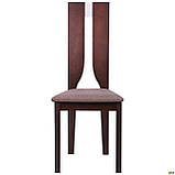 Стілець обідній АМФ Дуглас 1030х450х530 мм коричневий дерев'яний з м'яким сидінням, фото 4