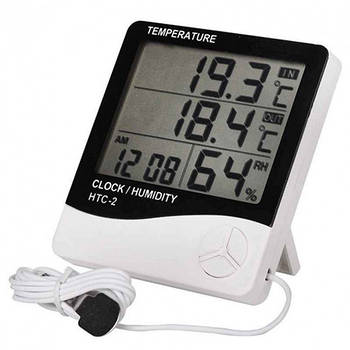Цифровий термометр, гігрометр з виносним датчиком HTC - 2