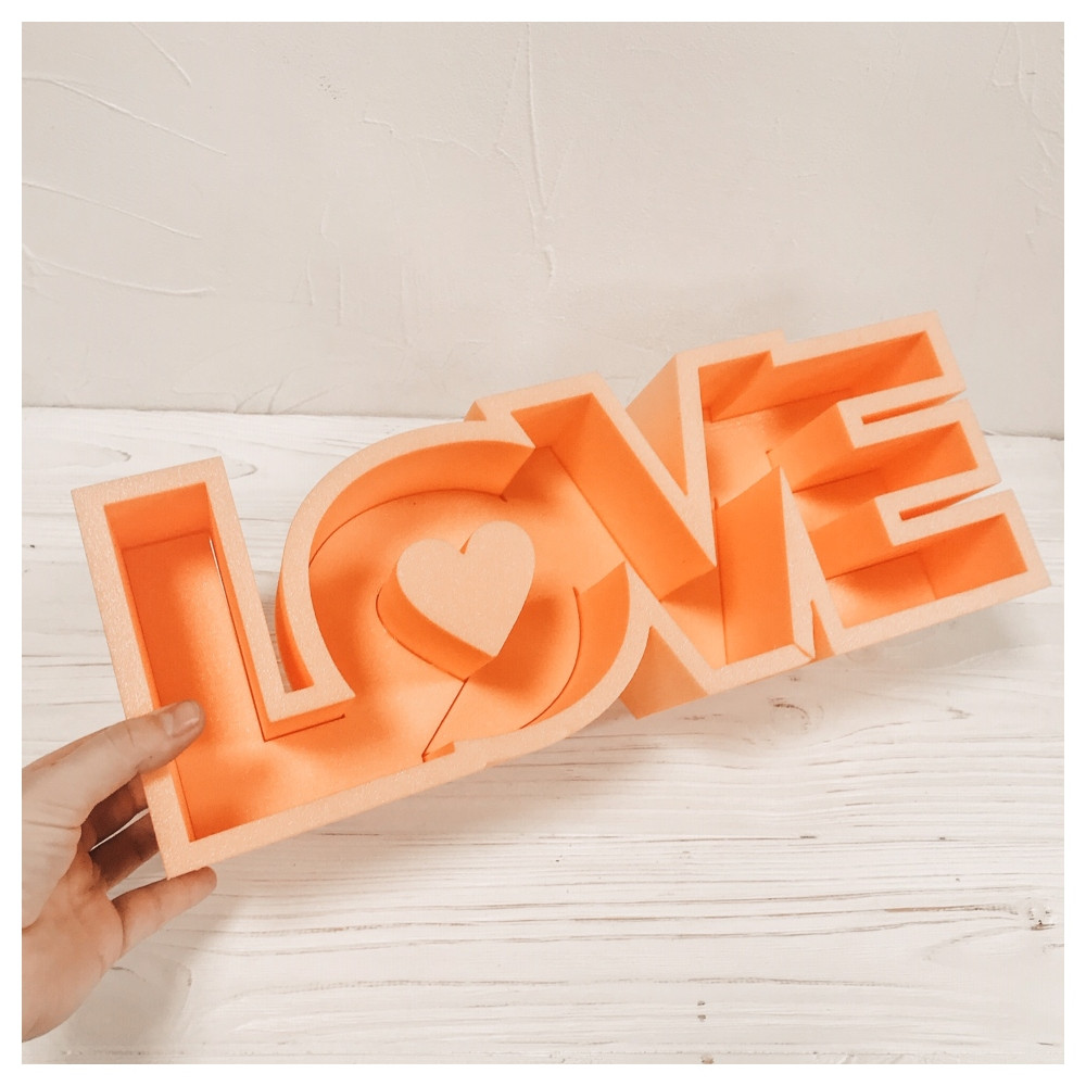 Пінобокс для квітів — Love 38*14*10 см