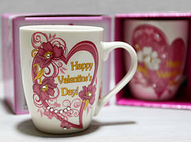 Кружка порцеляновий Валентинка, 350мл, 2 види 380-422