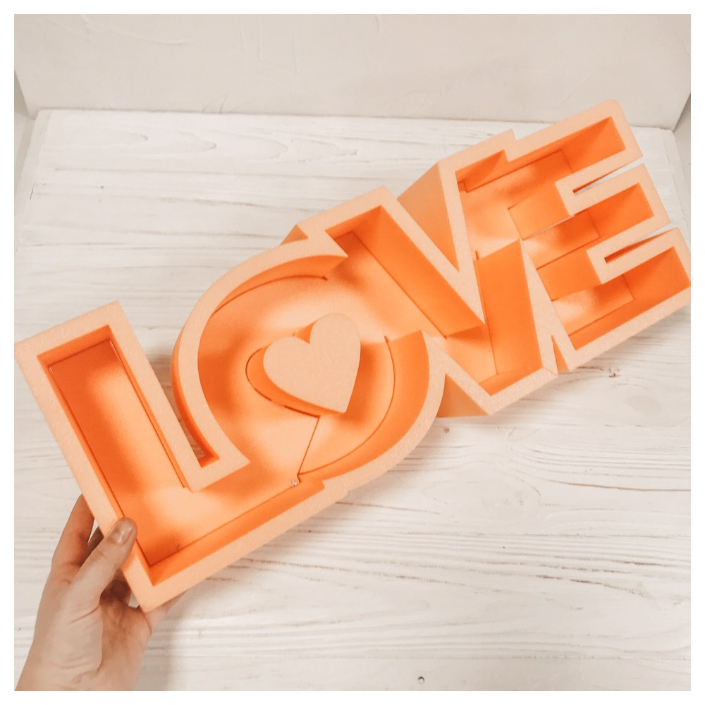 Пінобокс для квітів — Love 50*18,5*10 см