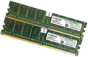 Пара оперативної пам'яті Crucial DDR2 4Gb (2x2Gb) 800MHz PC2-6400U 2R8 CL6 (CT25664AA800.C16FH) Б/В