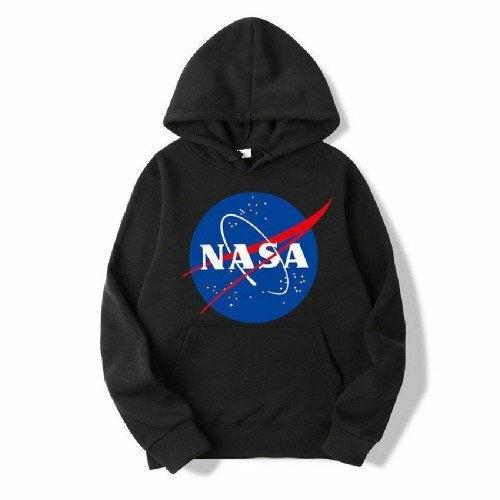 Толстовка чорна NASA Logo • худі насса