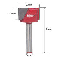 Фреза пазова 22 мм дерево (хвостовик 6 мм)