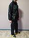Костюм спортивний дитячий плащівка/спортивний костюм підлітковий у стилі Adidas з капюшоном/спортивний костюм чорний, фото 2