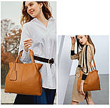 Сумка жіноча стильна. Сумочка з еко шкіри (сіра), фото 7