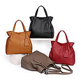 Сумка жіноча стильна. Сумочка з еко шкіри (сіра), фото 8