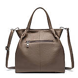 Сумка жіноча стильна. Сумочка з еко шкіри (сіра), фото 4