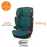 4BABY VITO 2020 автокрісло групи 2-3 (15-36 кг) Graphite Темно-сірий Бірюзовий