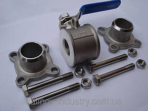 Нержавіючий кран AISI 316L 3-склад. S/S DN 10